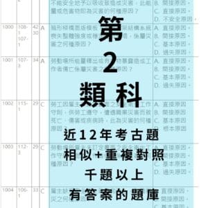 第 2 類科 -重複+相似考題整理